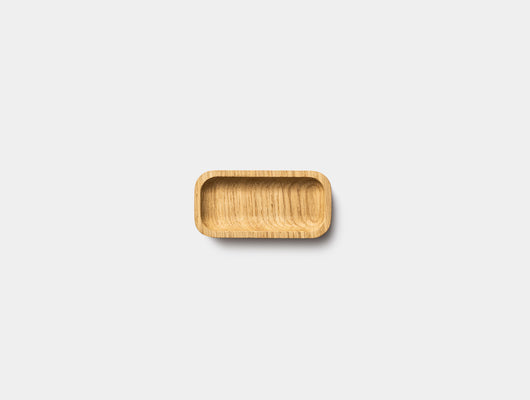 Oakywood Catchall Tray Mini in oak – elegant wooden tray for storing stationery and accessories | oak, small (2 pieces)