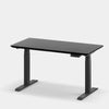oakywood black wooden standing desk touch with black legs | black, , black