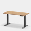 oakywood oak veneer standing desk touch with black legs | oak veneer, , black