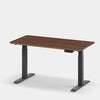 oakywood walnut veneer standing desk touch with black legs | walnut veneer, , black