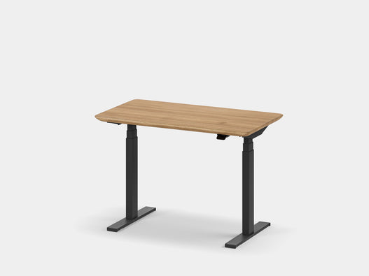 Oakywood Standing Desk Pro Mini in oak with black accents – ergonomic adjustable desk for productive work | oak, , black