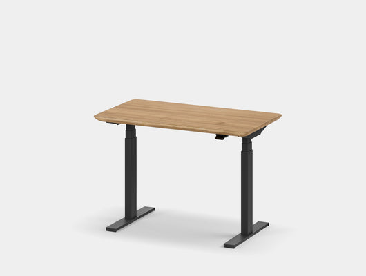 Oakywood Standing Desk Pro Mini in oak with black accents – ergonomic adjustable desk for productive work | oak, , black