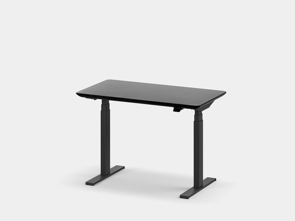 Oakywood Standing Desk Pro Mini Bundle in black with black accents – modern mini workspace with Standing Desk Pro Mini | black, , black