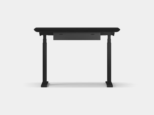 Oakywood Standing Desk Pro Mini Bundle made of black with black accents – complete compact office setup with cable management tray | black, , black