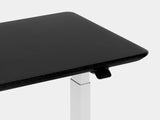 Oakywood Standing Desk Pro Mini Bundle crafted from black with white finish – functional ergonomic mini desk setup with cable tray and grommet | black, , white