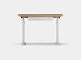 Oakywood Standing Desk Pro Mini Bundle made of oak with white accents – stylish mini workspace with cable tray | oak, , white