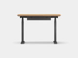 Oakywood Standing Desk Pro Mini Bundle made of oak veneer with black accents – modern mini workspace with cable tray | oak veneer, , black