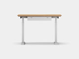 Oakywood Standing Desk Pro Mini Bundle made of oak veneer with white accents – modern ergonomic compact desk setup | oak veneer, , white