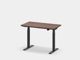 Oakywood Standing Desk Pro Mini Bundle in walnut with black accents – premium compact office setup with height adjustable mini desk and accessories | walnut, , black