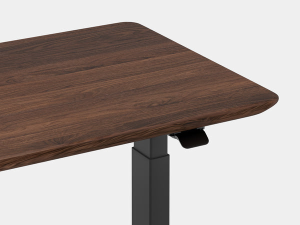 Oakywood Standing Desk Pro Mini Bundle crafted from walnut with black finish – ergonomic mini workspace | walnut, , black