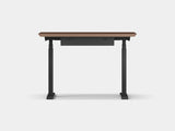 Oakywood Standing Desk Pro Mini Bundle made of walnut veneer with black accents – modern mini office setup with cable tray and Standing Desk Pro Mini | walnut veneer, , black