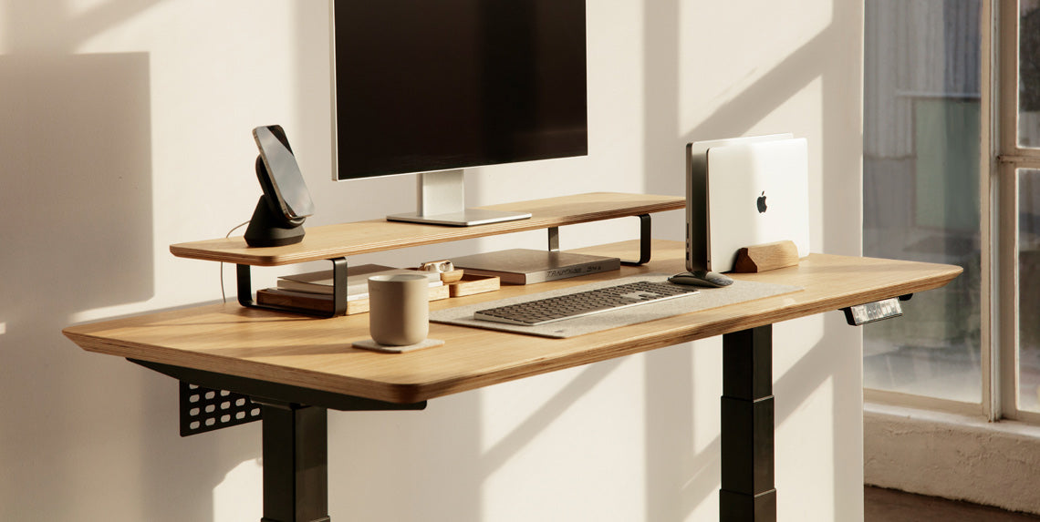Desk Shelf - Dual Monitor Stand, Dual Monitor Riser