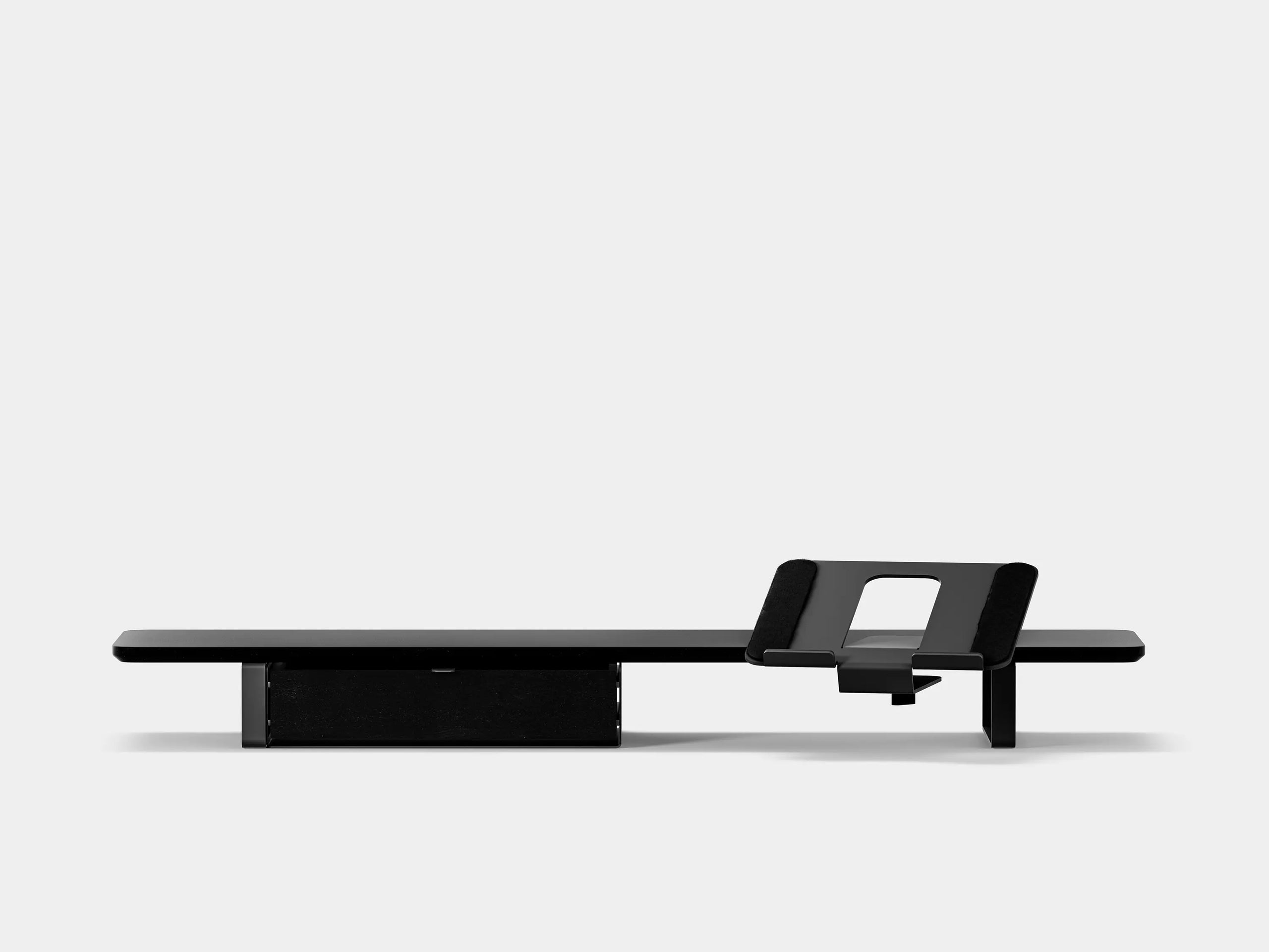 black, single drawer, black