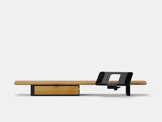 oak, single drawer, black