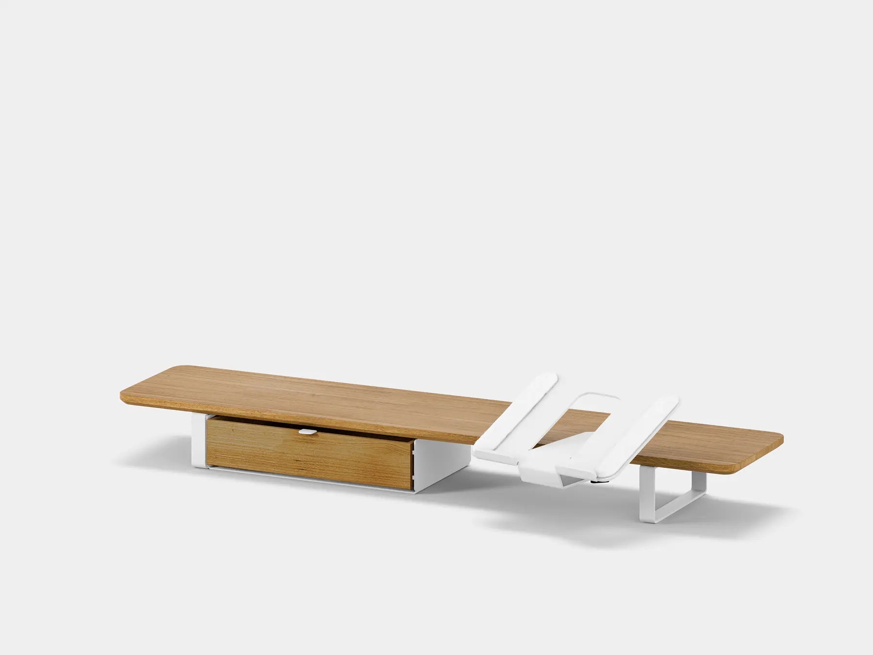 oak, single drawer, white