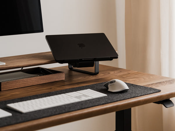 desk shelf laptop mount in use | , 