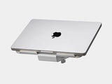 white steel laptop mount with macbook | white, 