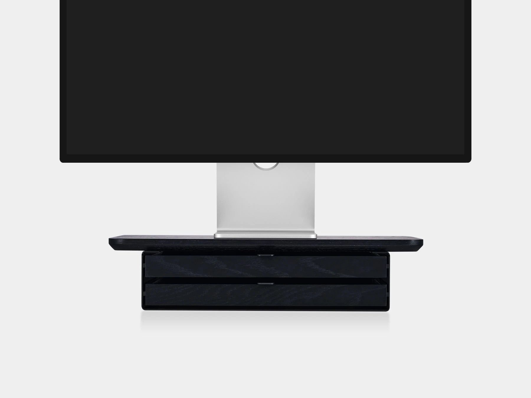 black, dual drawer, black