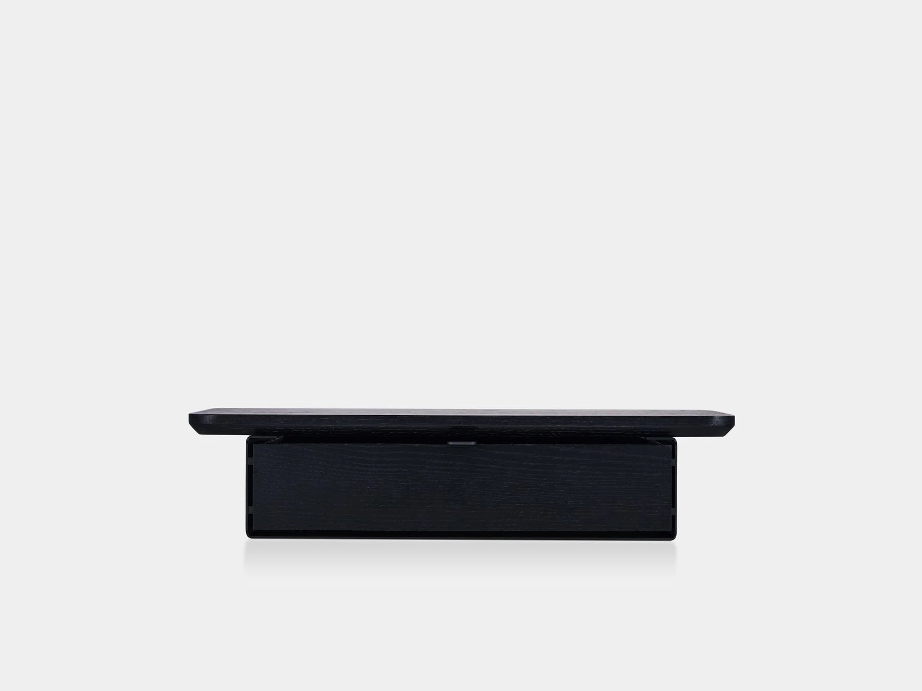 black, single drawer, black