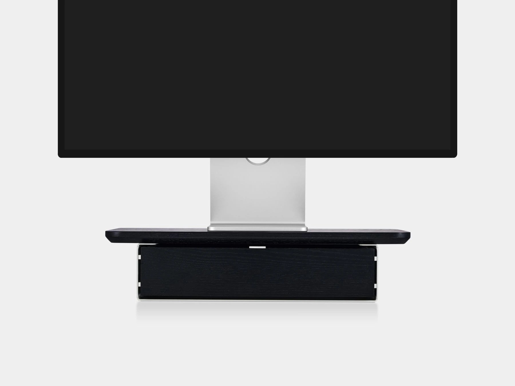 black, single drawer, white