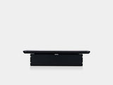 oakywood black wooden desk shelf mini with a single drawer and white base | black, single drawer, white