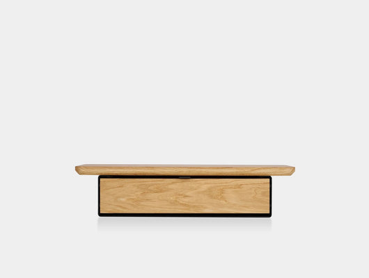 oak, single drawer, black