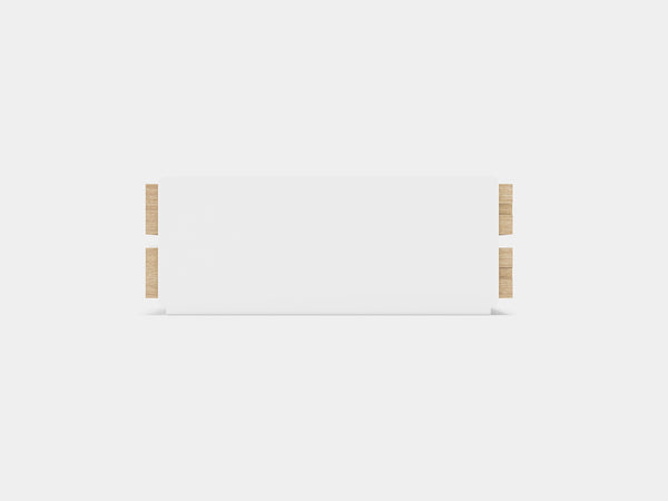 oakywood small oak modular drawer with white base | light oak, dual drawer, white