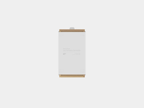 oakywood small oak modular drawer with white base | light oak, , white