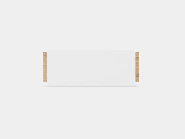 oakywood small oak modular drawer with white base | light oak, single drawer, white