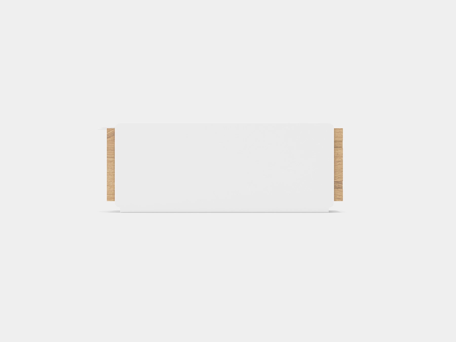 oakywood small oak modular drawer with white base | light oak, single drawer, white