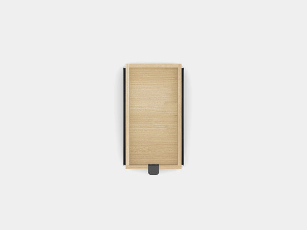 oakywood small oak modular drawer with white base | light oak, , black