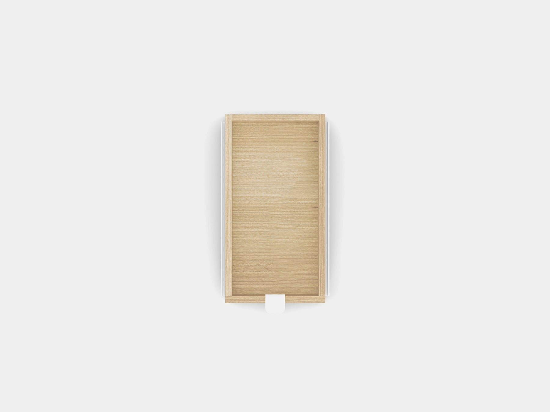 oakywood small oak modular drawer with white base | light oak, , white