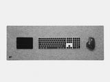 oakywood extra large grey felt desk mat top view | grey, 100x40
