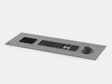 oakywood extra large grey felt desk mat side view | grey, 100x40