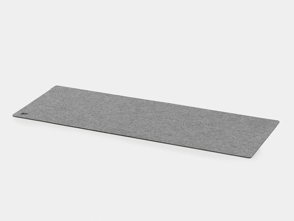 oakywood extra large grey felt desk mat empty view | grey, 100x40