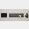 oakywood extra large stone grey felt desk mat top view | stone grey, 100x40
