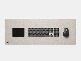 oakywood extra large stone grey felt desk mat top view | stone grey, 100x40