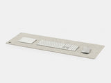 oakywood extra large stone grey felt desk mat side view | stone grey, 100x40
