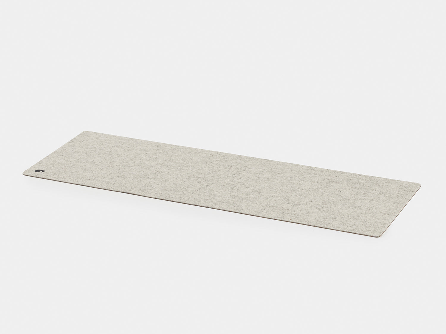 oakywood extra large stone grey felt desk mat empty view | stone grey, 100x40