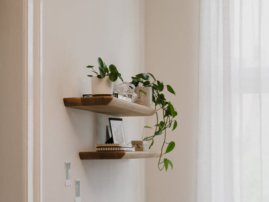 oakywood oak wooden shelves in the room | oak, 