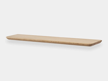 Wooden shelf on a white background | light oak