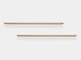 Two wooden shelves on a white background | light oak,