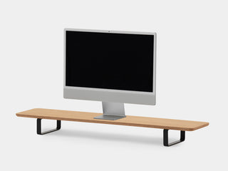 oak veneer desk shelf with black legs | oak veneer, black