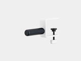 Oakywood Desk-Mounted Headphone Hook in black with white finish – contemporary wooden hook for headphones, handbags, and backpacks | black, white