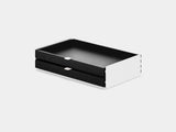 oakywood black wooden dual modular drawer with white base | black, dual drawer, white