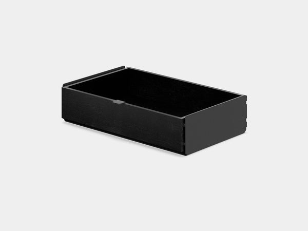 black, single drawer, black