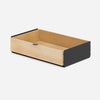 oakywood oak modular drawer with black base | oak, single drawer, black