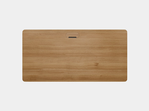 oakywood oak wooden standing desk pro table top and cable management view | oak, , 