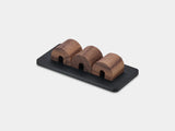 Walnut and black magnetic cable holder – sophisticated accessory for managing cords | walnut, black