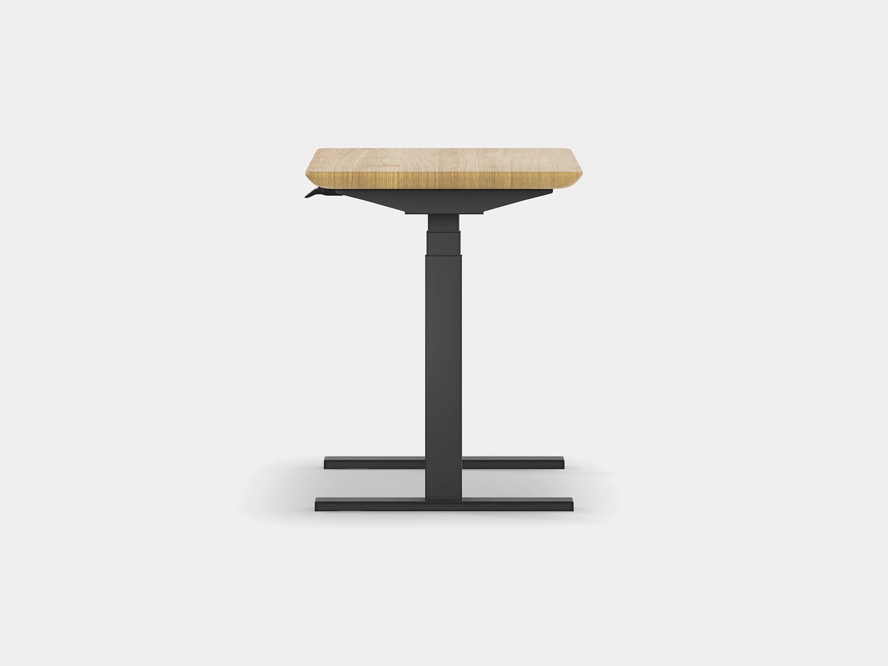 Oakywood Standing Desk Pro Mini in oak with white accents – versatile standing desk for home or office | light oak, , black